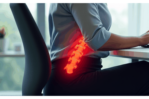 GIF animado de activación lumbar sentado