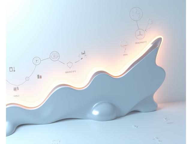 Representación visual de un gráfico de progreso con una curva ascendente, rodeado de íconos que simbolizan feedback, objetivos y adaptabilidad, en un estilo limpio y digital. Predominan los tonos verdes y azules de Ópalo Diaria.