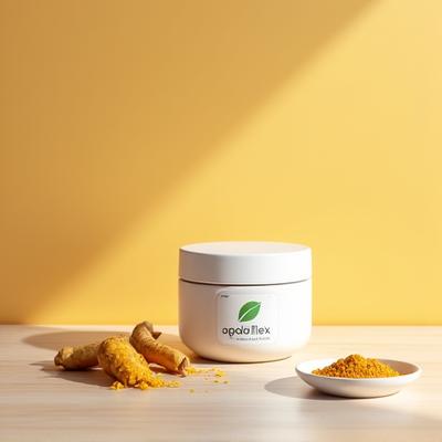 Envase de cerámica de Ópalo Flex con una etiqueta elegante que muestra hojas y un diseño moderno